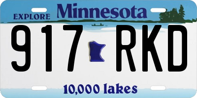 MN license plate 917RKD