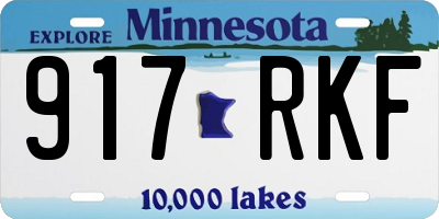 MN license plate 917RKF