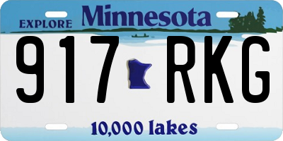 MN license plate 917RKG