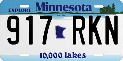 MN license plate 917RKN