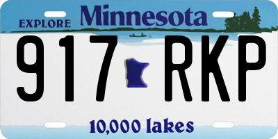 MN license plate 917RKP