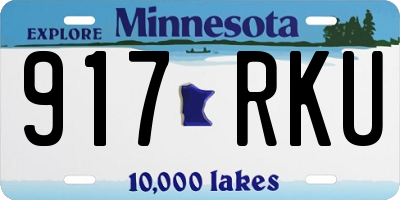 MN license plate 917RKU