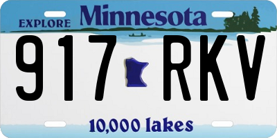 MN license plate 917RKV
