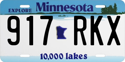 MN license plate 917RKX