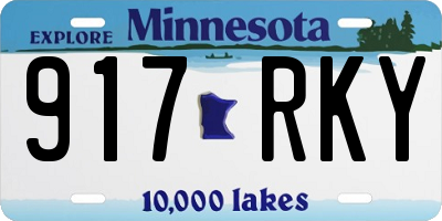 MN license plate 917RKY