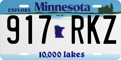 MN license plate 917RKZ