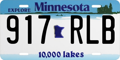 MN license plate 917RLB