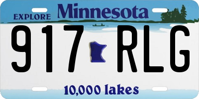 MN license plate 917RLG
