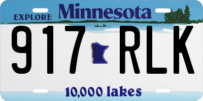 MN license plate 917RLK