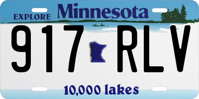 MN license plate 917RLV