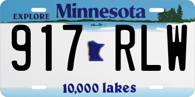 MN license plate 917RLW
