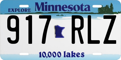 MN license plate 917RLZ