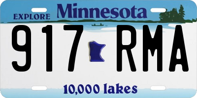 MN license plate 917RMA