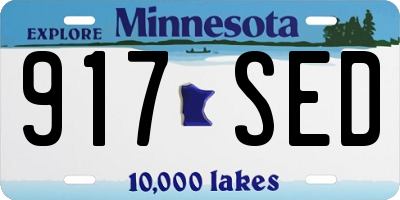MN license plate 917SED