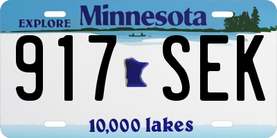 MN license plate 917SEK