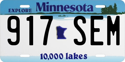 MN license plate 917SEM
