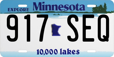 MN license plate 917SEQ