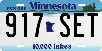 MN license plate 917SET