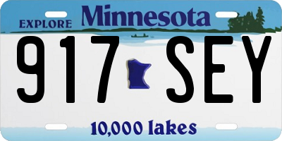 MN license plate 917SEY