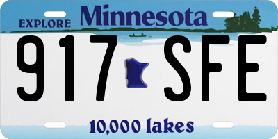 MN license plate 917SFE