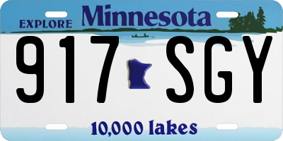 MN license plate 917SGY
