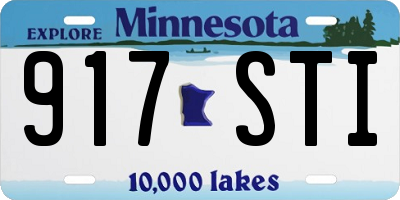 MN license plate 917STI