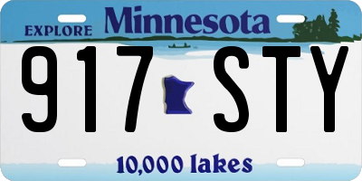 MN license plate 917STY