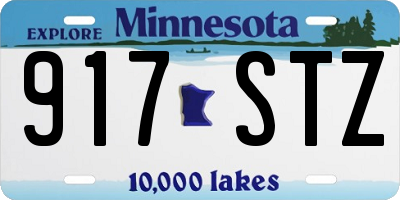 MN license plate 917STZ
