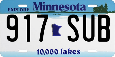 MN license plate 917SUB