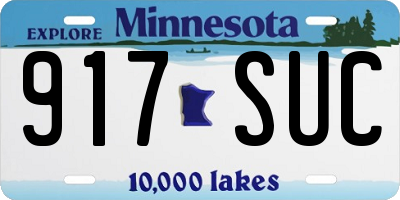 MN license plate 917SUC