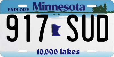 MN license plate 917SUD