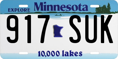 MN license plate 917SUK