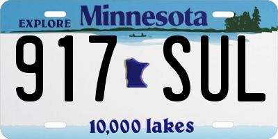 MN license plate 917SUL