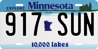 MN license plate 917SUN