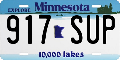 MN license plate 917SUP