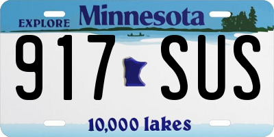MN license plate 917SUS
