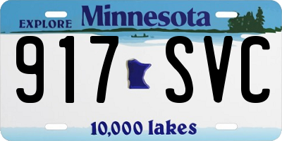 MN license plate 917SVC