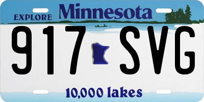 MN license plate 917SVG