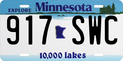 MN license plate 917SWC