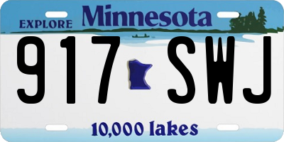 MN license plate 917SWJ