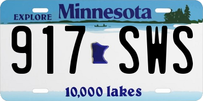 MN license plate 917SWS