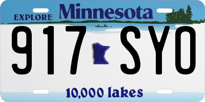 MN license plate 917SYO