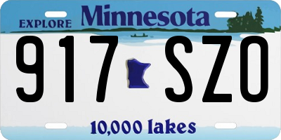 MN license plate 917SZO