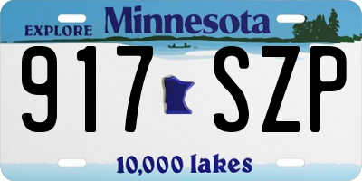 MN license plate 917SZP