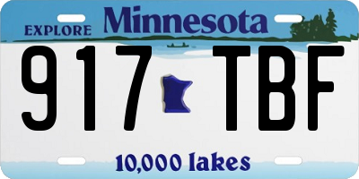 MN license plate 917TBF
