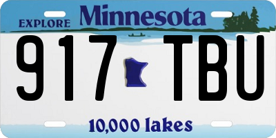 MN license plate 917TBU