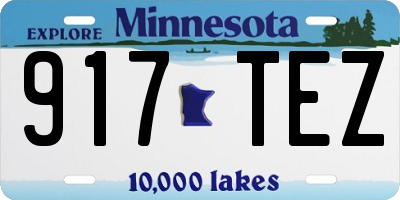 MN license plate 917TEZ