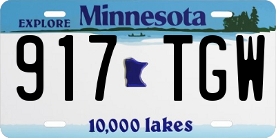 MN license plate 917TGW