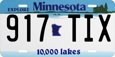 MN license plate 917TIX
