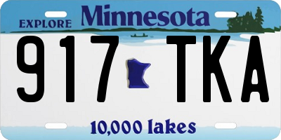 MN license plate 917TKA